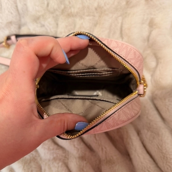 Michael Kors Blush Pink Monogram Crossbody Bag - Picture 3 of 3